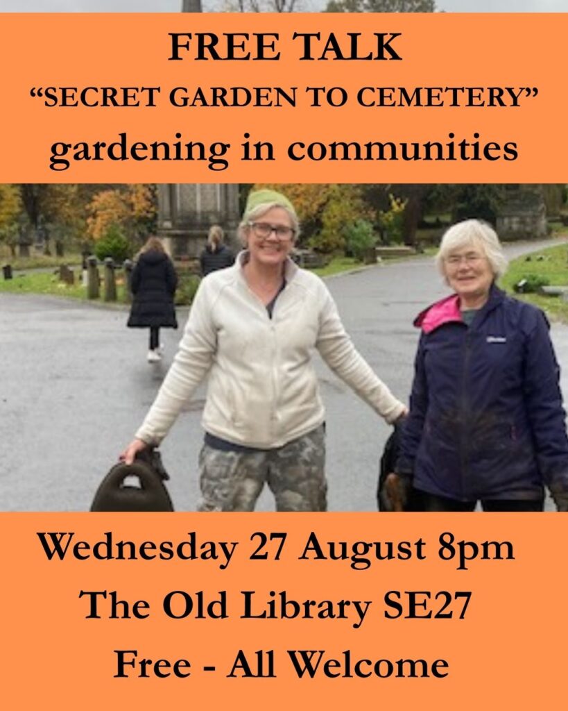 WEDNESDAY 27 AUGUST: FREE TALK  GARDENING IN COMMUNITIES