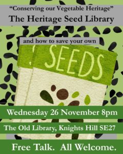 Free Talk: Conserving our Vegetable Heritage